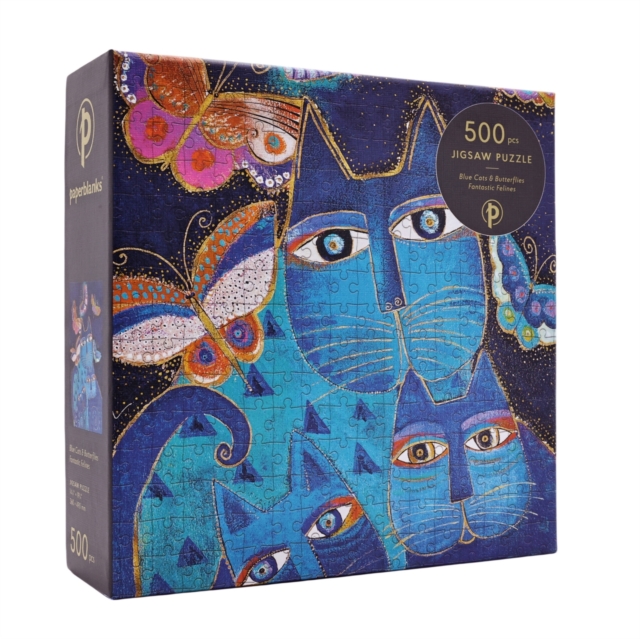 Obrázok Blue Cats & Butterflies Puzzle 500pcs