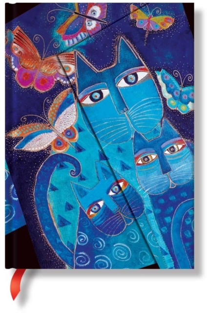 Obrázok Blue Cats & Butterflies midi lined