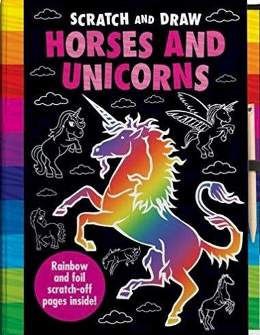 Obrázok Vyškrabovacia kniha Kone a jednorožci