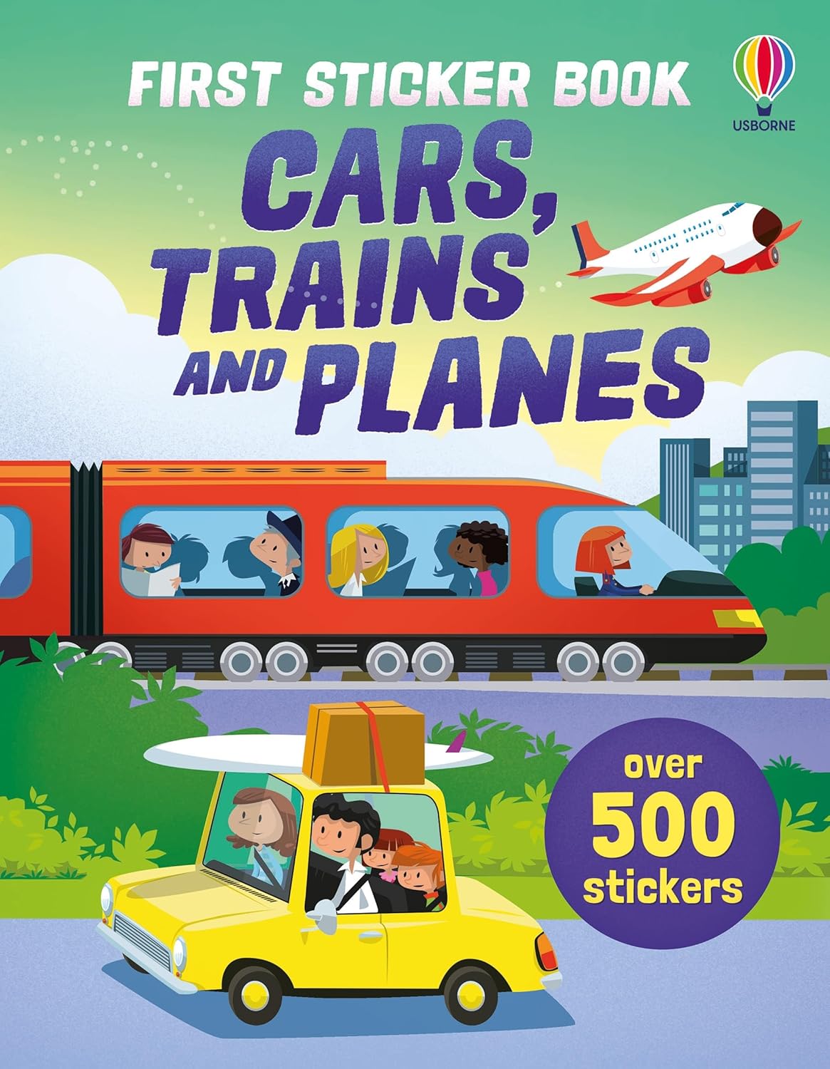 Obrazok First Sticker Book Cars, Trains and Planes