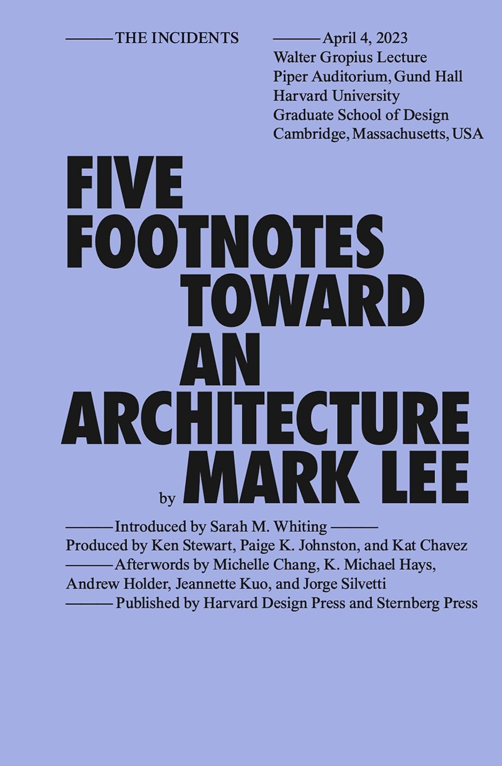 Obrazok Five Footnotes Toward an Architecture