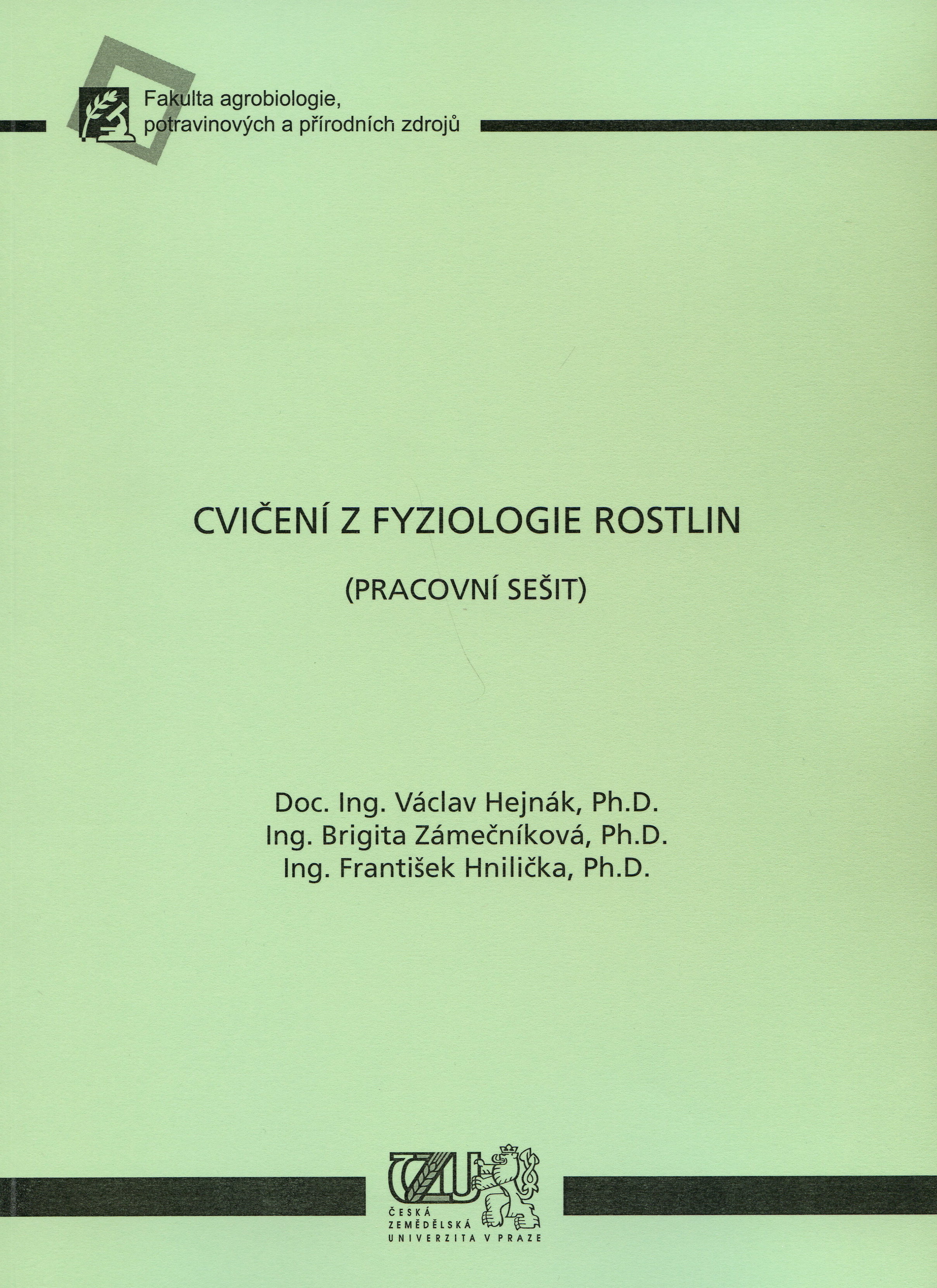 Obrazok Cvičení z fyziologie rostlin