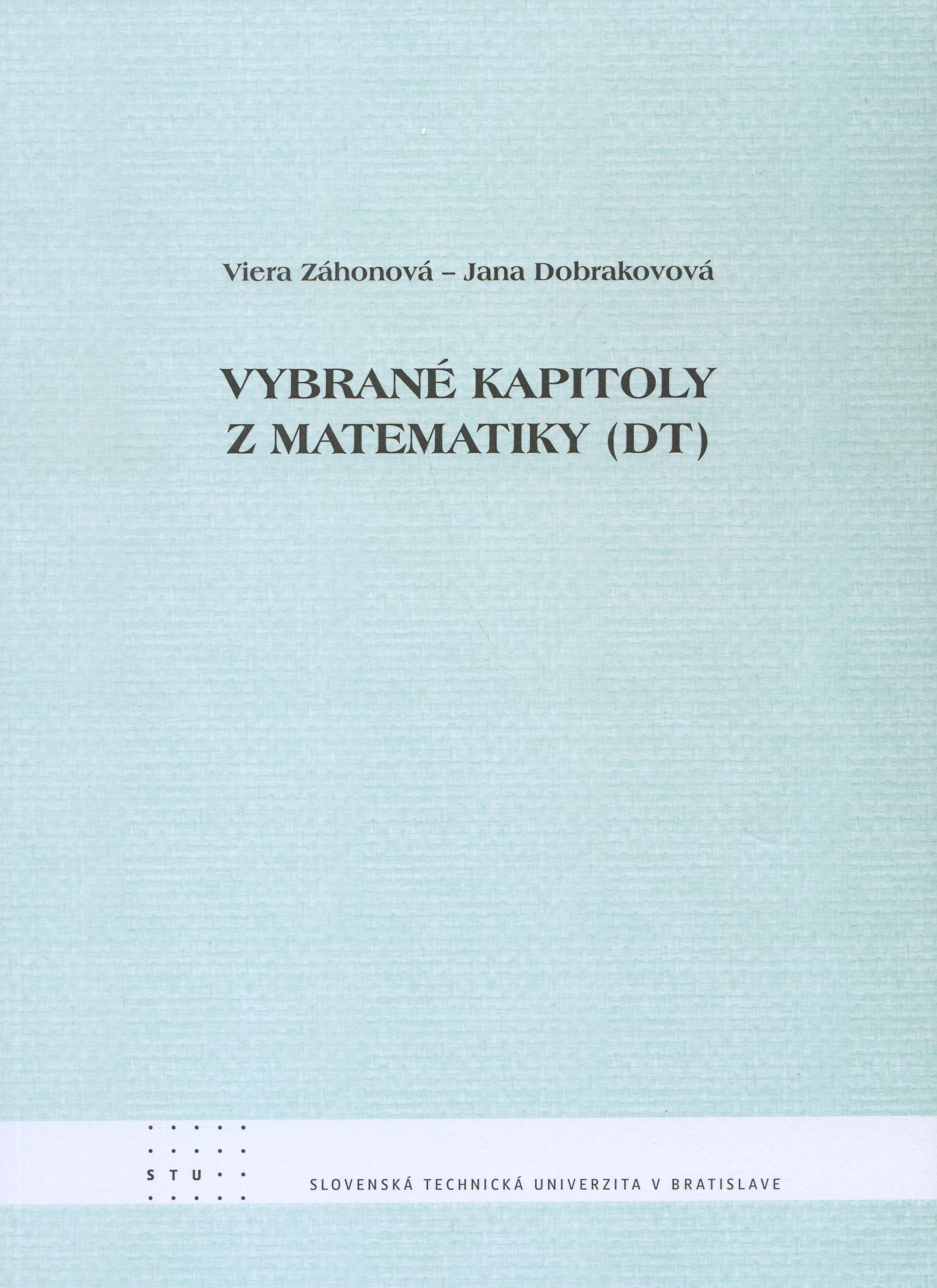 Obrazok Vybrané kapitoly z matematiky (DT)