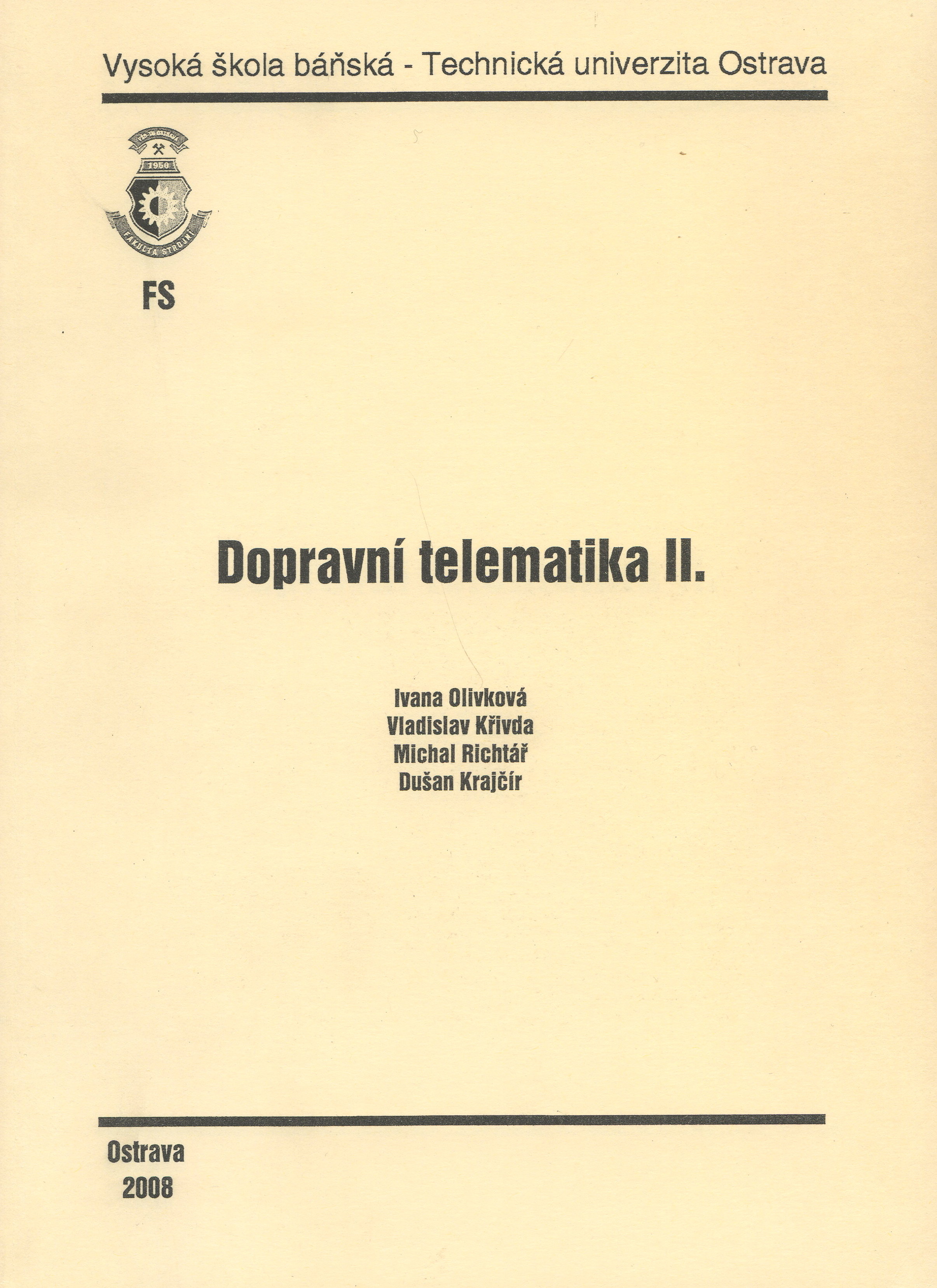 Obrazok Dopravní telematika II.
