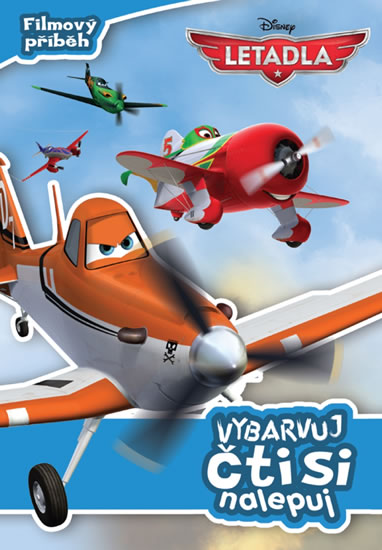 Obrázok Letadla - Filmový příběh: vybarvuj, čti si, nalepuj