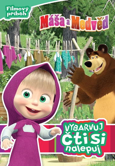 Obrázok Máša a medvěd CZ - Fimový příběh - Vybarvuj, čti si, nalepuj