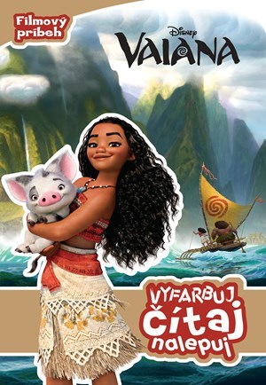 Obrázok Vaiana - Vyfarbuj, čítaj, nalepuj