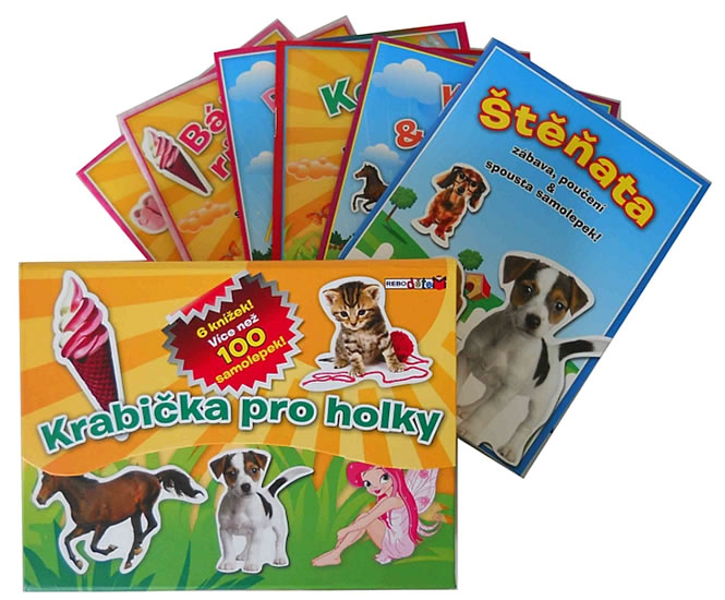 Obrázok Krabička pro holky - 6 knížek se samolepkami