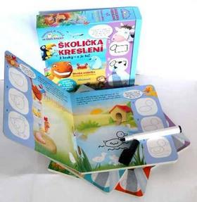 Obrázok Školička kreslení - 3 kroky a je to! (4 knížky + stíratelný fix)