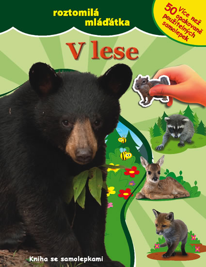 Obrázok V lese - roztomilá mláďátka - kniha se samolepkami