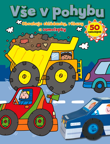 Obrázok Vše v pohybu - Obsahuje skládanky, rébusy a samolepky