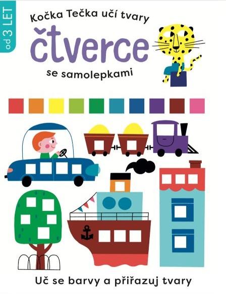 Obrázok Kočka Tečka učí tvary Čtverce se samolepkami