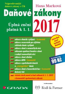 Obrázok Daňové zákony 2017 - Úplná znění platná k 1. 1. 2017