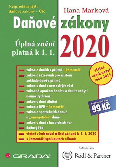 Obrázok Daňové zákony 2020 - Úplná znění k 1. 1.