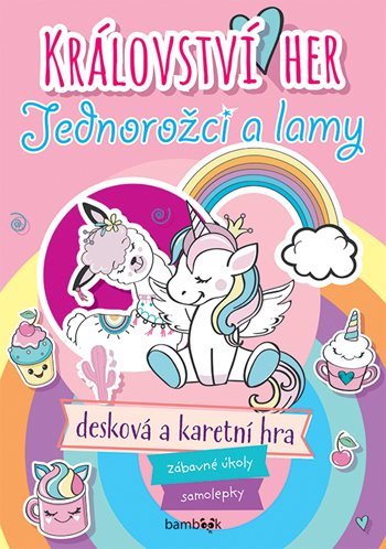 Obrázok Království her jednorožci a lamy - Zábavné úkoly, samolepky, desková a karetní hra