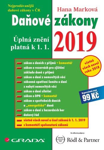 Obrázok Daňové zákony 2019 - Úplná znění k 1. 1.