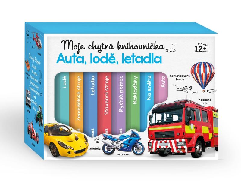 Obrázok Moje chytrá knihovnička - Auta, lodě, letadla (8 leporel)