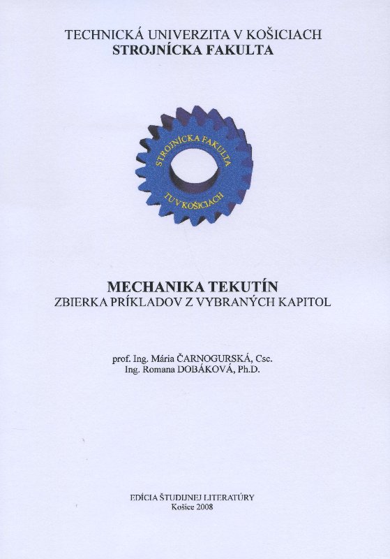 Obrazok Mechanika tekutín - Zbierka príkladov z vybraných kapitol