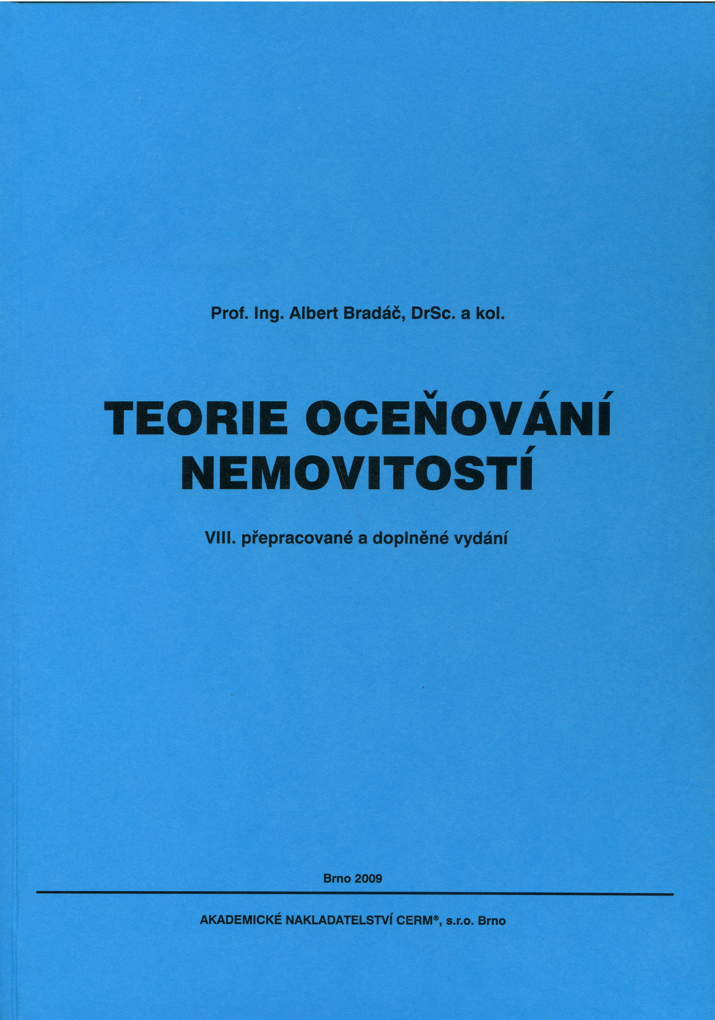 Obrazok Teorie oceňování nemovitostí - VIII. přepracované a doplněné vydání