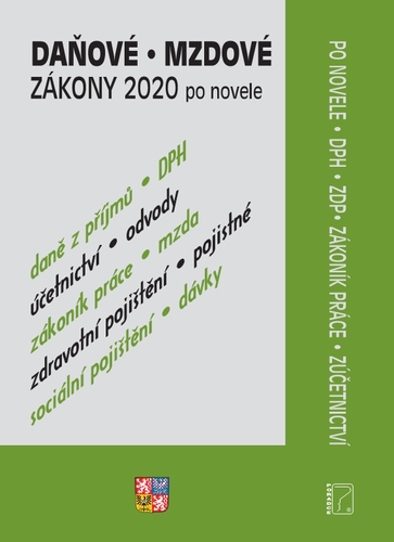 Obrázok Daňové zákony 2020 - Daňové a mzdové zákony úplná znění zákonů platných k 1. 1. 2020