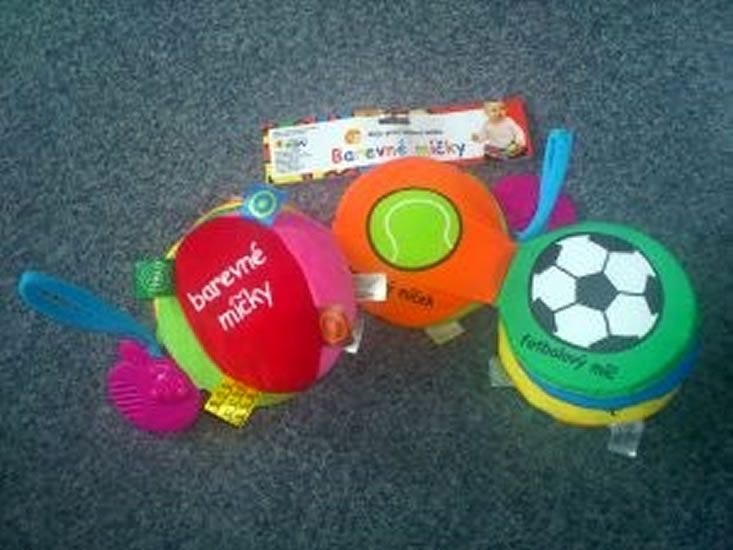 Obrázok Barevné Míčky - látkové leporelo