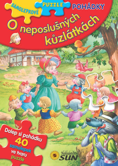 Obrázok O neposlušných kůzlátkách - Samolepkové puzzle pohádky