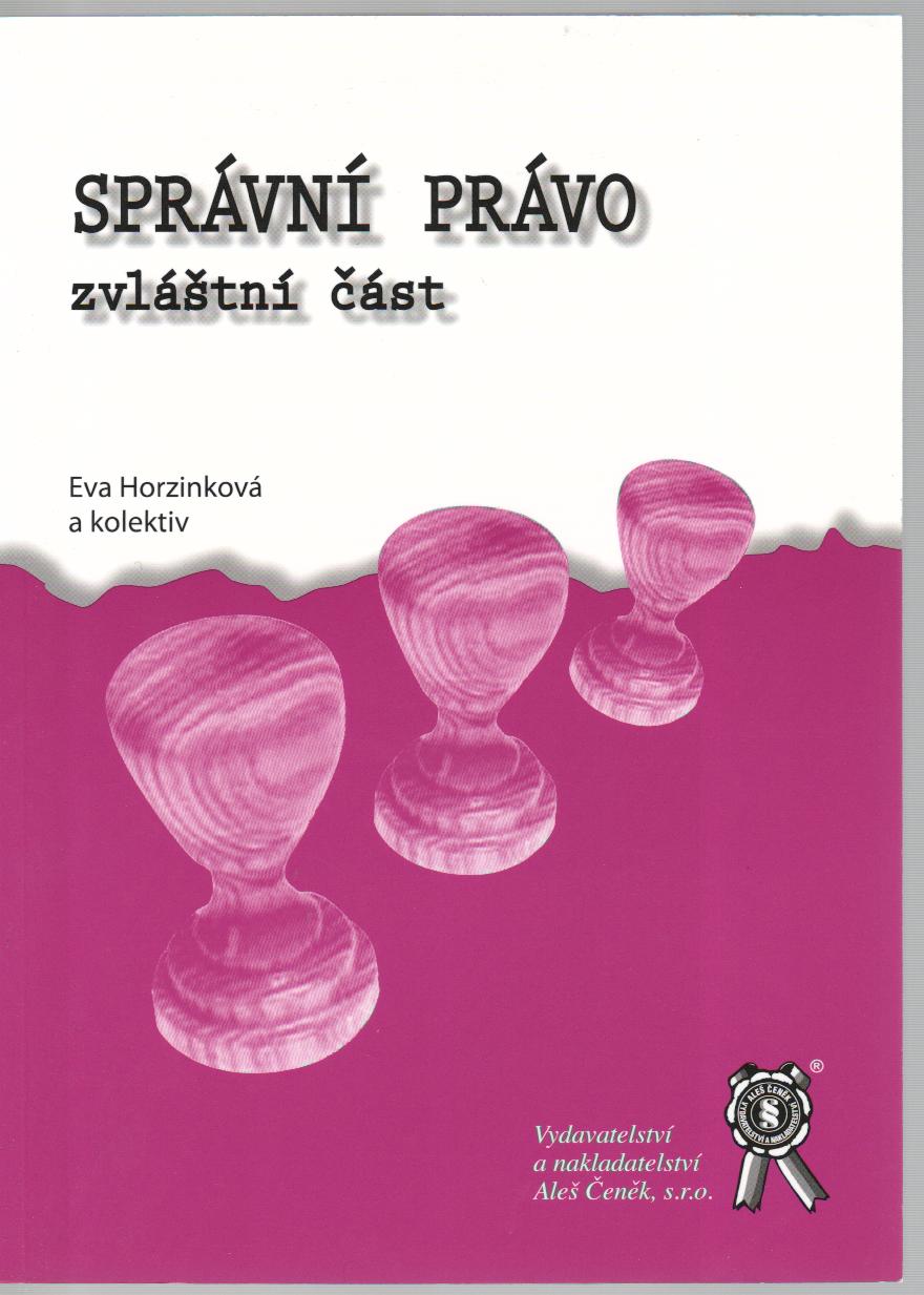 Obrazok Správní právo. Zvláštní část