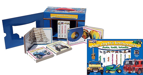 Obrázok Moje chytrá knihovnička - Auta, Lodě, Letadla - Obsahuje 8 knížek s tvrdými listy