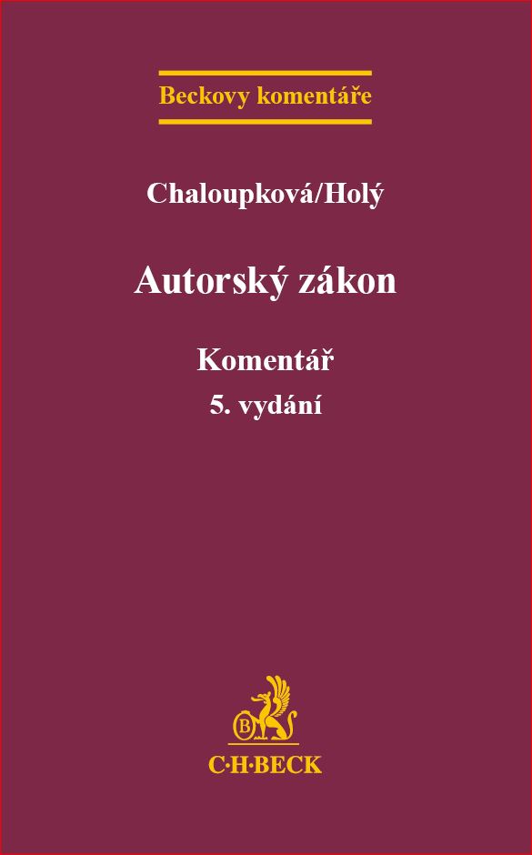 Obrazok Autorský zákon - Komentář, 5. vydání