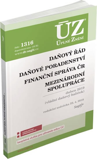 Obrázok ÚZ 1316 Daňový řád, Finanční správa, Daň
