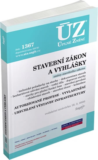 Obrázok ÚZ 1367 Stavební zákon, vyhlášky a další předpisy
