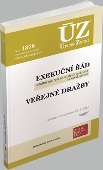 Obrázok ÚZ 1378 Exekuční řád, veřejné dražby