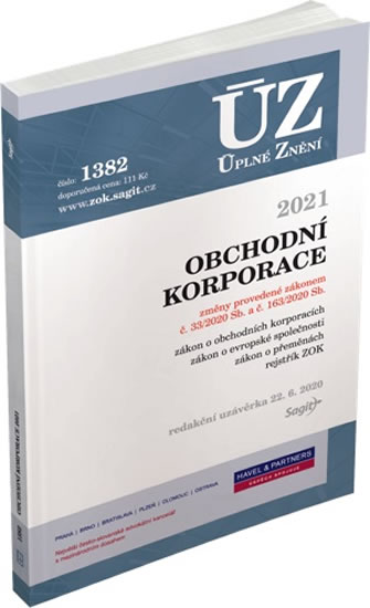 Obrázok ÚZ 1382 Obchodní korporace 2021