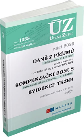 Obrázok ÚZ 1388 Daně z příjmů, evidence tržeb 2020