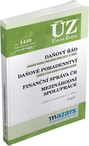 Obrázok ÚZ 1410 Daňový řád, Finanční správa, Daňové poradenství, Platby v hotovosti