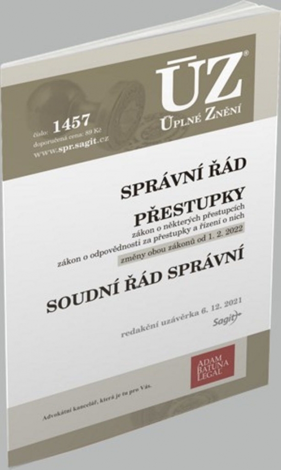 Obrázok ÚZ 1457 Správní řád, Přestupky