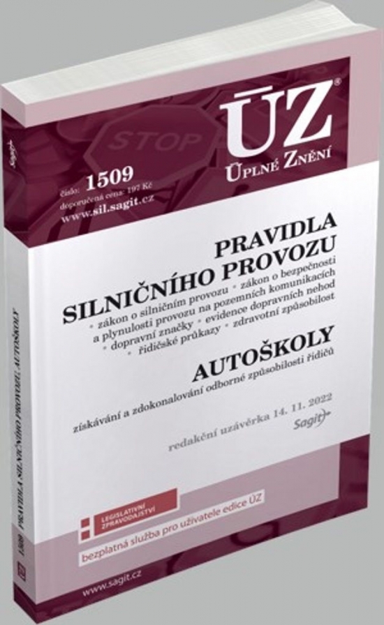 Obrázok ÚZ 1509 Pravidla silničního provozu