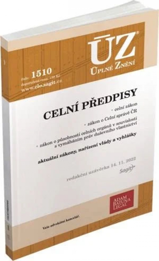 Obrázok ÚZ 1510 Celní předpisy
