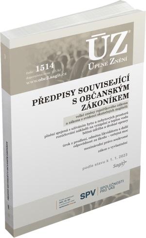 Obrázok ÚZ 1514 Předpisy související s občanským zákoníkem - veřejné rejstříky, evidence skutečných majitelů, mezinárodní právo soukromé, ... 2023