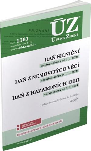 Obrázok ÚZ 1561 Daň silniční, Daň z nemovitých věcí, Daň z hazardních her