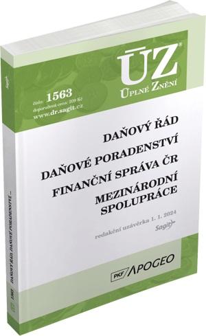 Obrázok ÚZ 1563 Daňový řád, Finanční správa, Daňové poradenství, Platby v hotovosti