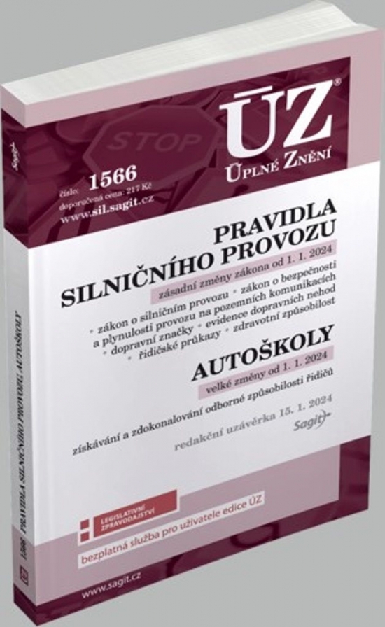 Obrázok ÚZ 1566 Pravidla silničního provozu