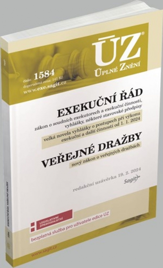 Obrázok ÚZ 1584 Exekuční řád, veřejné dražby
