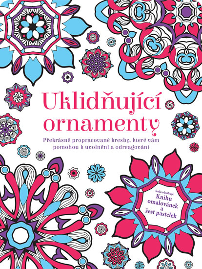 Obrázok Uklidňující ornamenty - Překrásně propracované kresby, které vám pomohou k uvolnění a odreagování (se sadou 6 pastelek)