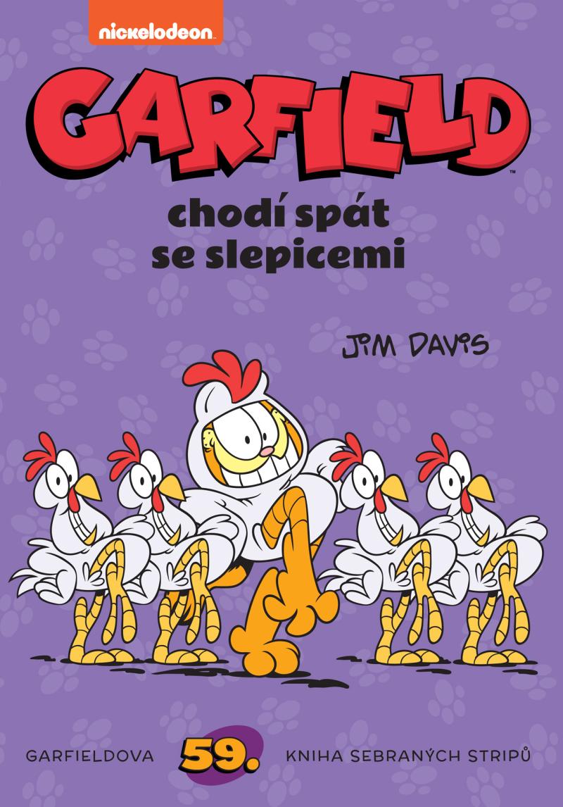 Obrázok Garfield Garfield chodí spát se slepicem