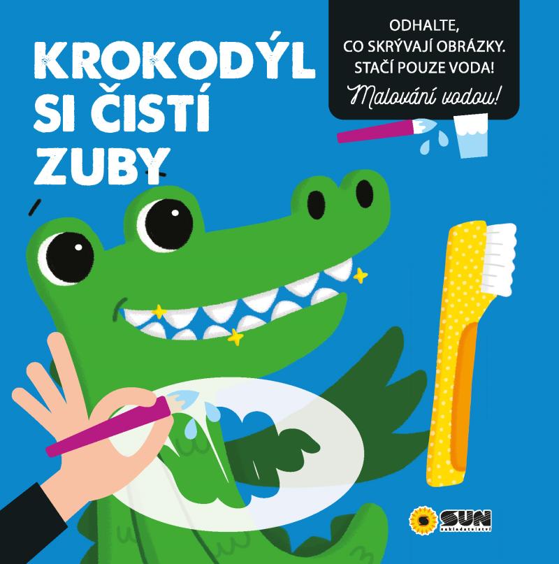 Obrázok Krokodýl si čistí zuby - Malování vodou
