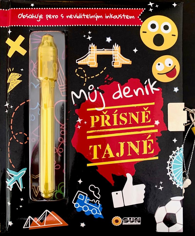 Obrázok Můj tajný deník na klíček Přísně tajné (černý)