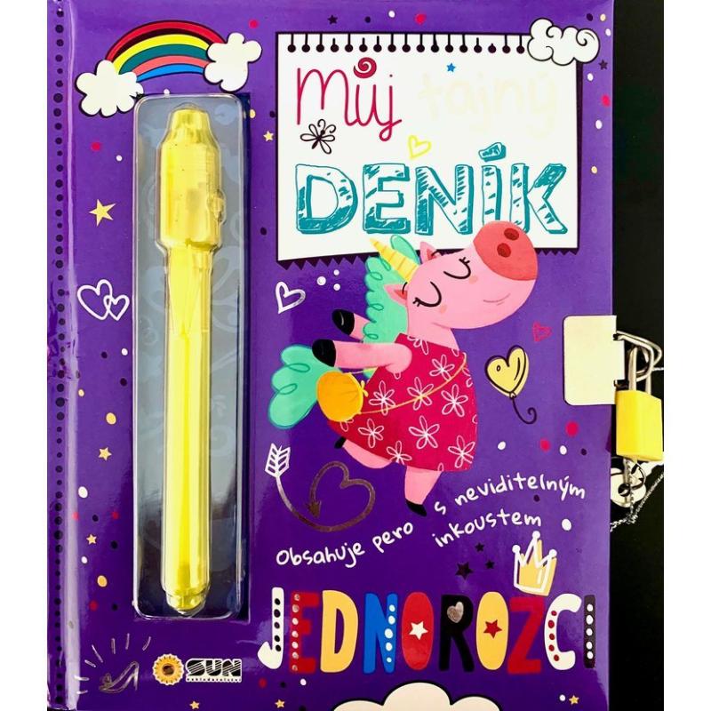 Obrázok Můj tajný deník na klíček Jednorožci (fialový)