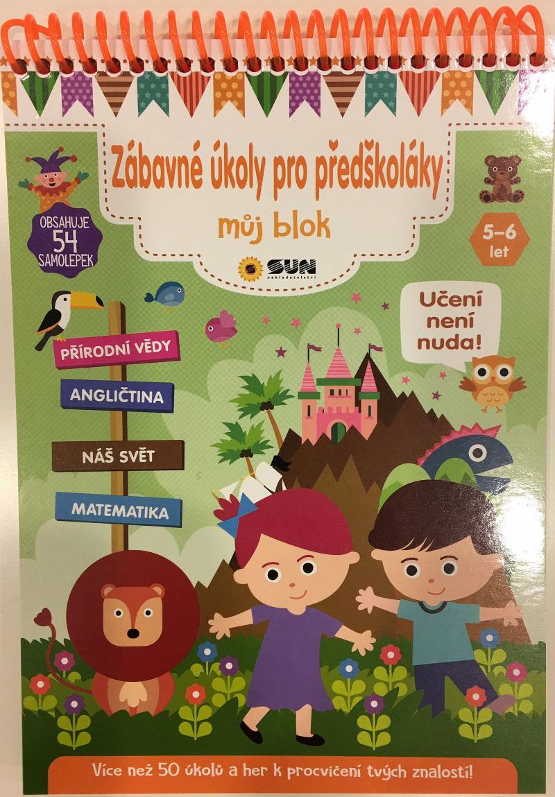 Obrázok Zábavné úkoly pro předškoláky 5-6 let - Můj blok plný úkolů a samolepek