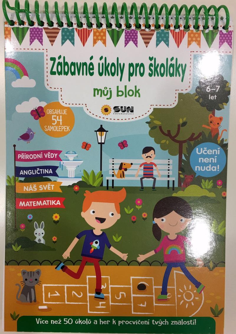 Obrázok Zábavné úkoly pro školáky 6-7 let - Můj blok plný úkolů a samolepek
